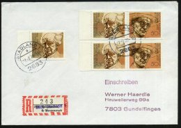 B.R.D. 1978 (27.2.) Literatur-Nobelpreis 3x 30 Pf. G. Hauptmann + 2x 50 Pf. H. Hesse, 1K + Provis. Apt. RZ: 2883... - Other & Unclassified