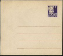 D.D.R. 1953 6 Pf. Gerhard Hauptmann = Literatur-Nobelpreis 1912, Privat-Zeitungs-Sb., Rs. Abs.-Vordr.: Oscar... - Other & Unclassified