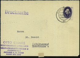 D.D.R. 1951 (23.2.) 6 Pf. Th. Mommsen, EF = Literatur-Nobelpreis 1902 , Klar Gest. Bedarfs-Vs. (Mi.263 EF, + 25.-... - Other & Unclassified