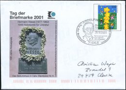 71063 SINDELFINGEN 1/ Herm./ Hesse/ Nobelpreis/ Für Literatur/ Tag D.Briefm. 2001 (28.10.) SSt = Kopfbild... - Other & Unclassified