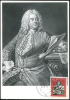 D.D.R. 1959 (Sept.) 20 Pf. "200. Todestag G. F. Händel" + 2K: HALLE (SAALE/bc, Dekorat. Maximumkt.  (Mi.683) - Other & Unclassified