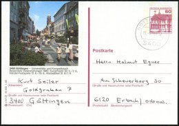 3400 GÖTTINGEN 1 1986 (17.5.) 1K Auf Ortsgl. BiP 60 Pf. Burgen: 3400 Göttingen..Händel-Festspiele... - Other & Unclassified