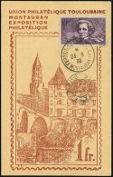 FRANKREICH 1938 (23.6.) 55 C.+ 10 C. Hector Berlioz, EF Rs. + SSt.: MONTAUBAN/EXPOS. PHILATELIQUE , Inl.-Sonder-Kt.... - Other & Unclassified