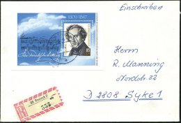 D.D.R. 1984 85 Pf. "175. Geburtstag F. Mendelssohn-Bartholdy", Block-EF + RZ: 25 Rostock 2/ab, BRD- R-Bf. ... - Other & Unclassified