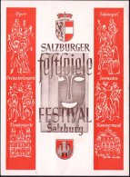 ÖSTERREICH 1947 (21.8.) SSt: SALZBURG 1/SALZBURGER FESTSPIELE (= Festung Hohensalzburg) Auf EF 12 Gr.... - Other & Unclassified