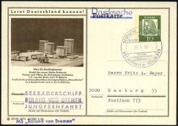 B.R.D. 1966 (28.5.) 2K-BPA: DEUTSCHE SCHIFFSPOST/MS/ROLAND VON BREMEN/..BREMERHAVEN-HELGOLAND + Bl. 1L: MS "Roland... - Other & Unclassified