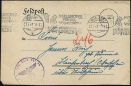 WÜRZBURG/ 2/ HERR WALTHER/ VON DER/ VOGELWEIDE.. 1943 (23.4.) Seltener BdMWSt, 1x  O H N E  Ziffer! = Walther... - Other & Unclassified