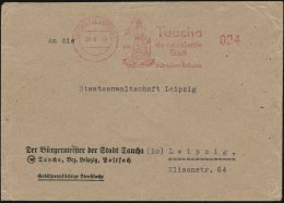 TAUCHA (BZ LEIPZIG)/ 1170 D.aufstrebende/ Stadt.. 1945 (24.9.) Seltener, Vollständig Aptierter AFS =... - Other & Unclassified