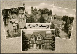 Quedlinburg 1965 PP 10 Pf. Ulbricht, Grün: Quedlinburg/ Der Roland/ Dom/ Geburtshaus Klopstocks Etc. (=... - Other & Unclassified