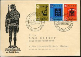 28 BREMEN 15/ ERSTAUSGABE/ 60 JAHRE GUSTAV F. GERDTS 1962 (29.10.) Privater Firmen-SSt A. Zus.Dr. Firmen-Vignetten:... - Other & Unclassified