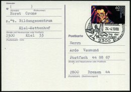 2300 KIEL 33/ Pop &/ Philatelie.. 1988 (24.4.) SSt = Langhaarige Rocksänger (mit Mikrofon) Auf EF 60 Pf.+... - Other & Unclassified