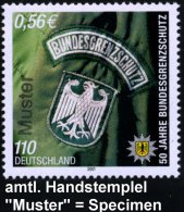 B.R.D. 2001 (März) 110 Pf./(56 C.) "50 Jahre Bundesgrenzsschutz" Mit Amtl. Handstempel  "M U S T E R" ,... - Other & Unclassified