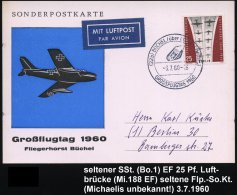 (22b) BÜCHEL-über COCHEM (MOSEL)/ GROSSFLUGTAG 1960 (3.7.) SSt (Wappen Jabo-Geschw.23) Auf EF 25 Pf.... - Other & Unclassified