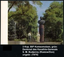 UdSSR 1970 3 Kop. BiP Komsomolzen, Grün: Rostow Am Don, Denkmal Des Kavallerie-Generals S. M. Budjonny ,... - Other & Unclassified