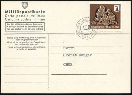 SCHWEIZ 1939 Soldatenmke.: TER.BAT.129-STAB, Gez., Braun = Schwerer Grantwerfer + Fp.-2K: STAB TERRITORIAL... - Other & Unclassified