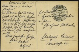 ELSENBORN-/ ÜBUNGSPLATZ 1915 (21.2.) 1K-Steg Auf Individueller S/w.-Foto-Ak.: 4 Soldaten Mit Säbel... - Other & Unclassified