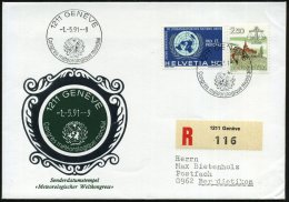 SCHWEIZ 1991 (1.5.) SSt.: 1211 GENEVE/Congrès Météorologique Mondial/OMM WMO (Emblem) 50 C.... - Other & Unclassified