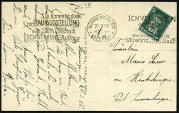 SCHWENNINGEN/ (NECKAR)/ ..Uhrenindustriestadt + Sie Kommen Doch/ Zur BAUAUSSTELLUNG.. 1928 (21.5.) Seltener MWSt =... - Other & Unclassified