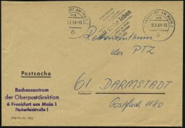 6 Frankfurt/ Main 1969 (30.9.) Viol. 4L: Rechenzentrum/der Oberpostdirektion/6 Frankfurt Am Main 1.. ,... - Other & Unclassified