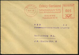 BERLIN W8/ Leibnitz-Sortiment/ Fachbuchhandlung.. 1959 (Sept.) AFS Klar Auf Inl.Bf., Leibnitz = Erfinder D.... - Other & Unclassified