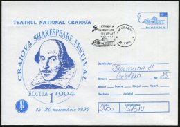RUMÄNIEN 1994 (Nov.) 60 L. U Shakespeare-Festival Craiova (Kopfbild, Theater) + SSt.: 1100 CRAIOVA/... - Other & Unclassified