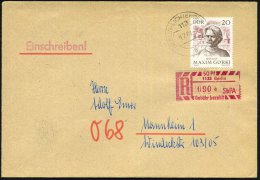 D.D.R. 1968 (20.3) 20 Pf. Maxim Gorki, EF + SbPA 50 Pf. "1132 Berlin/b/SbPA/Gebühr Bezahlt" (Mi.2) +... - Other & Unclassified