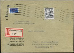 WÜRTTEMBERG 1949 (13.7.) 60 Pf. Schiller Grau, EF (+ 2 Pf. Wohnungsbau, Mi.2a EZ A) RoWellenSt + RZ: Saulgau... - Other & Unclassified