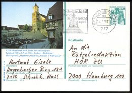 717 SCHWÄBISCH HALL/ Md/ Stadt/ Der Freilicht/ Spiele 1978 (17.7.) MWSt Auf Motiv- U. Ortsgl. BiP 40 Pf.:... - Other & Unclassified