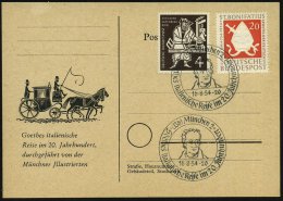 (13b) München 2/ Göethes Italienische Reise Im 20.Jahrhundert 1954 (16.8.) Seltener SSt Mit  F A L S C H... - Other & Unclassified