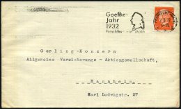 FRANKFURT (MAIN)/ *2l/ Goethe-/ Jahr.. 1932 (7.3.) MWSt Klar Auf Fernbf. (Bo.51 A VI) - Other & Unclassified
