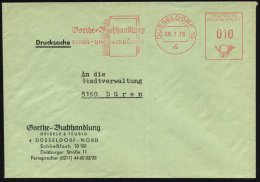 4 DÜSSELDORF 10/ Goethe-Buchhandlung.. 1970 AFS (Buch) Auf Firmen-Bf: G O E T H E - Buchhandlung Deibele &... - Other & Unclassified