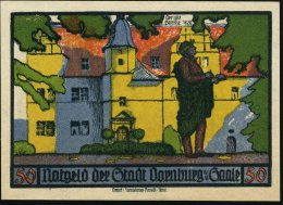 Dornburg/ Saale 1921 Inflations-Notgeldscheine 50 Pf.: 4 Verschiedene M. Goethe-Motiven, , Dekorativ U. Bankfrisch! - Other & Unclassified