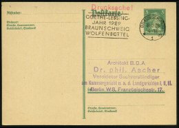 BRAUNSCHWEIG/ *1as/ GOETHE-LESSING-/ JAHR 1929.. 1928 (18.12.) MWSt Klar Auf Inl.-P 5 Pf. Schiller (= Freund... - Other & Unclassified