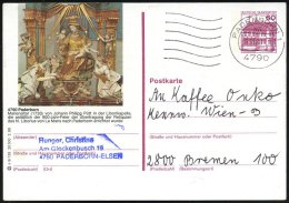 4790 PADERBORN 1/ Mi 1988 (6.11.) MaWellenSt. Auf Ortsgl. BiP 60 Pf. Burgen: 4790 Paderborn/ Marienaltar (1733) Von... - Other & Unclassified