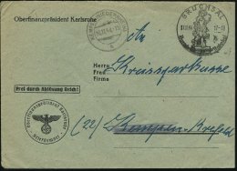 BRUCHSAL/ Barock/ Rokoko 1944 (17.10.) HWSt = Weibliche Barock-Skulptur , Dienst-Bf.: FdAR/Oberfinanzpräsident... - Other & Unclassified