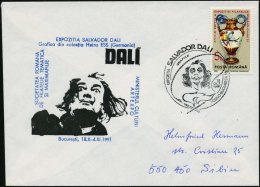 RUMÄNIEN 1991 (4.11.) SSt: 70240 BUCURESTI 13/EXPO..SALVADOR/DALI (Dali, 2 Pinsel) Klar Gest. Ausstellung-SU:... - Other & Unclassified