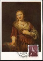 D.D.R. 1957 (26.6.) 25 Pf. "Saskia Mit Der Rose" Von Rembrandt + ET-SSt.: BERLIN W 8/Besucht/die/DRESDNER... - Other & Unclassified