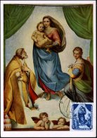 D.D.R. 1956 70 Pf. "Sixtinische Madonna" Von Raffael (Raffaelo Santi) , Klar Gest. Maximumkt.  (Mi.509) - Other & Unclassified