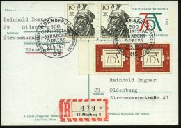 85 NÜRNBERG 2/ 500./ GEBURTSTAG/ ALBRECHT/ DÜRER.. 1971 (21.5.) SSt Auf Sonder-P 20 Pf. Dürer... - Other & Unclassified