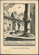 Kronach 1931 (8.10.) S/w.-Grafik-Reklame-Ak.: Geburtshaus Lukas Cranach (Druckerei Carl Link, Sign. E B) Gest.... - Other & Unclassified