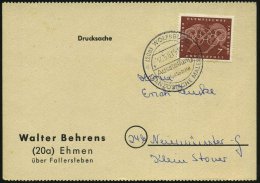 (20a) WOLFSBURG/ Ausstellung/ FRANZÖSISCHE MALEREI 1961 (17.5.) Seltener HWSt Auf Firmen-Kt. (Bo.15 , Nur... - Other & Unclassified