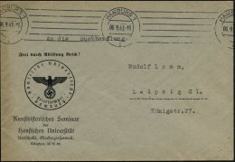 HAMBURG 1/ C 1943 (6.9.) BdMaSt Auf Dienst-Vordr.Bf.: FdAR/Kunsthistor. Seminar/d./Hansischen... - Other & Unclassified