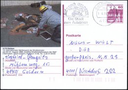 4170 GELDERN 1/ Ma/ ..Die Stadt/ Zum Audatmen 1988 (Juni) MWSt (Saurier A.Fahrrad) Ortsgl. 60 Pf. BiP Burgen: 4170... - Other & Unclassified