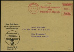 BERLIN W35/ Reichskammer/ Der/ Bildenden Künste 1943 (29.6.) Seltener AFS Auf Vordr.-Vorderseite: Der... - Other & Unclassified
