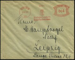 BERLIN W/ 35/ Rudolph Lepke´s/ Kunst-Auktions-Haus 1933 (18.10.) Seltener AFS = Berliner Wappen , Klar Gest.... - Other & Unclassified