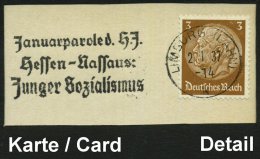 LIMBURG (LAHN)/ K/ Januarparole D.H.J./ Hessen-Nassaus:/ Junger Sozialismus 1937 (2.1.) Seltener MWSt Klar Auf... - Other & Unclassified