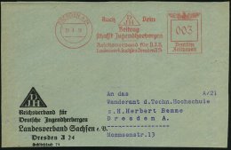 DRESDEN A 24/ DJH/ Auch Dein/ Beitrag/ Schafft Jugendherbergen/ Reichsverband Für D.J.H.. 1938 (31.3.) AFS... - Other & Unclassified