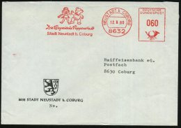 8632 NEUSTADT B COBURG/ Die Bayerische Puppenstadt.. 1980 (12.9.) AFS = Teddy-Bär (u. Puppe) Dekorat.... - Other & Unclassified
