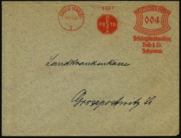 HALLE (SAALE)/ PESTA/ Pestalozzibuchhandlung/ Linke & Co/ Postzentrale 1931 (Nov.) AFS (Monogr.-Logo) Klar... - Other & Unclassified