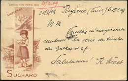 SCHWEIZ 1909 (19.2.) PP 5 C. Tellknabe, Hellgrün:  CHOCOLAT SUCHARD/GRAND PRIX PARIS 1900 = Mädchen Mit... - Other & Unclassified